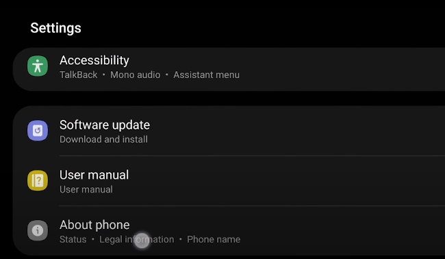 image showing steps for Enabling USB Debugging on Samsung Galaxy S21